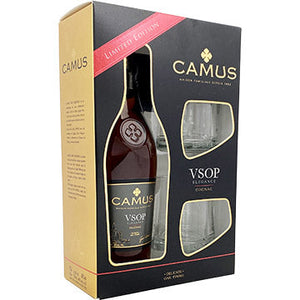 بسته هدیه کنیاک Camus VSOP Elegance با 2 لیوان