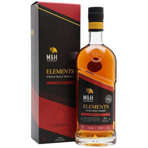 M&H ELEMENTS شری کاسک ویسکی تک مالت 46٪ جلد. 0,7 لیتر در گیفت باکس