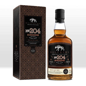 Wolfburn N ° 204 Single Malt Scotch Whisky انتشار دسته ای کوچک 46٪ جلد. 0,7،XNUMX لیتر در Giftbox