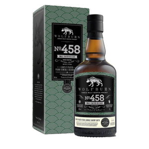 Wolfburn N ° 458 Single Malt Scotch Whisky انتشار دسته ای کوچک 46٪ جلد. 0,7،XNUMX لیتر در Giftbox