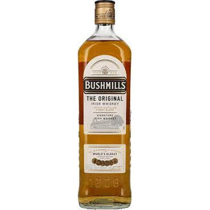 ویسکی ایرلندی اصل سه گانه تقطیر شده Bushmills 40% جلد. 1 لیتر با لیوان