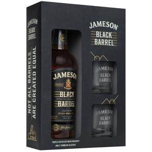 ویسکی ایرلندی تقطیر سه گانه Jameson BLACK BARREL 40% جلد. 0,7 لیتر در جعبه هدیه با 2 لیوان