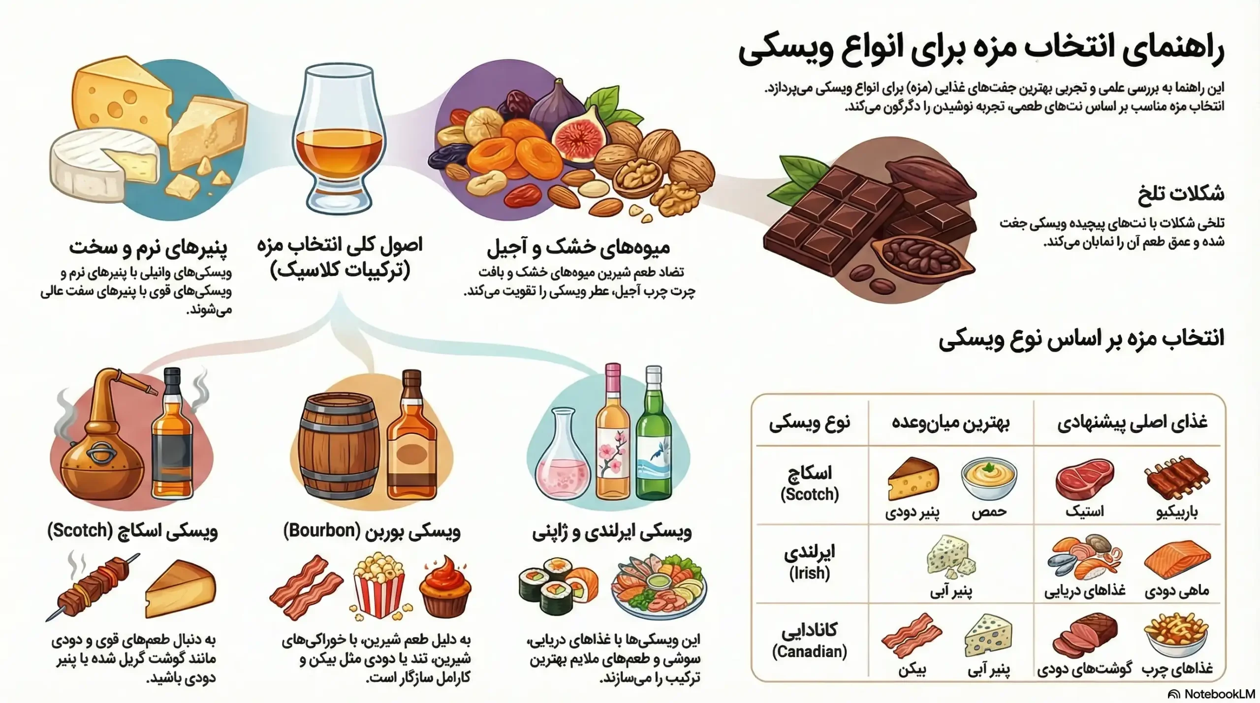 مزه ویسکی چی بخوریم؟ [مزه انواع ویسکی]